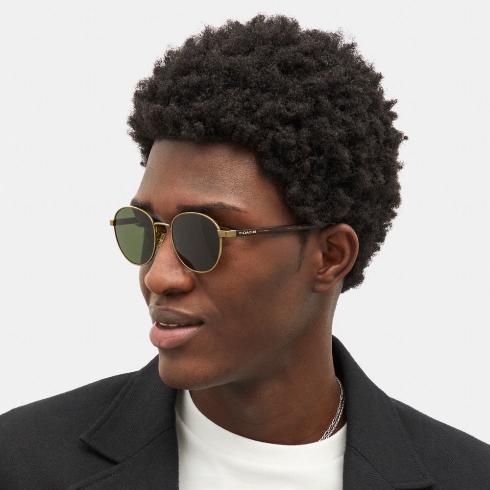 Signature Workmark Round Sunglasses | COACH®