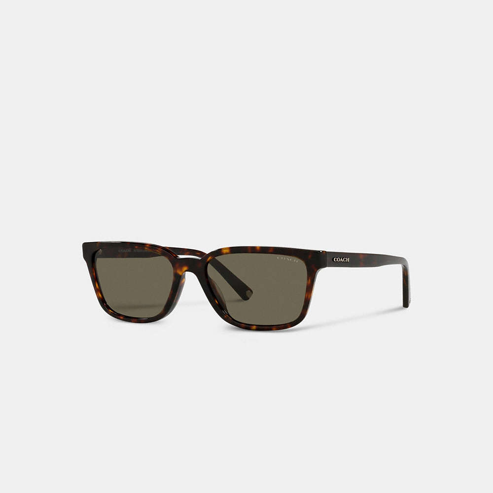 Coach Signature Workmark Square Sunglasses In Color<lsn_delimiter>dark Tortoise
