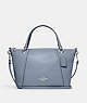 COACH®,KACEY SATCHEL,Pebbled Leather,Large,Anniversary,Silver/Grey Mist,Front View
