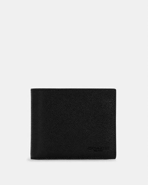 COACH®,3-IN-1 WALLET,n/a,Mini,Black,Front View