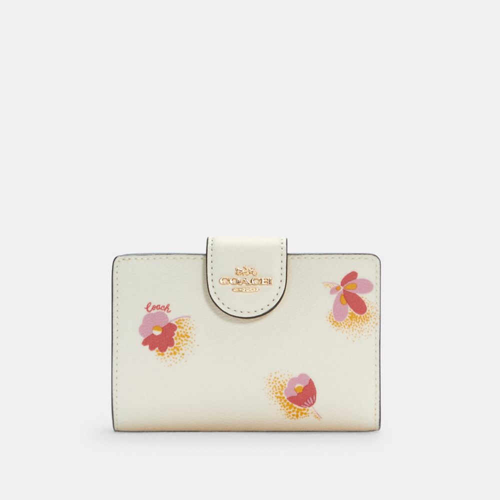 COACH® Outlet Medium Corner Zip Wallet With Pop Floral Print