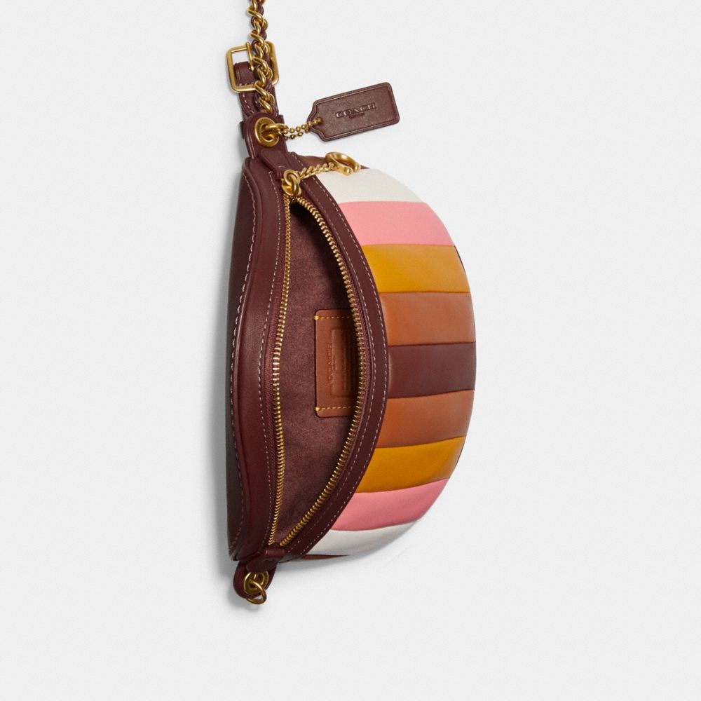 NWT COACH CHAIN BELT BAG WITH QUILTING LEATHER CHALK BRASS ugel01ep.gob.pe