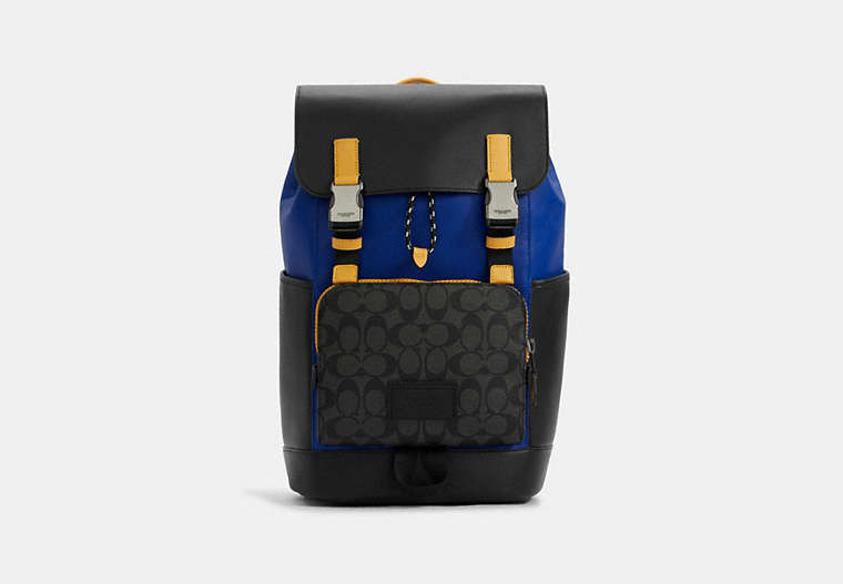 Track Backpack In Colorblock Signature Canvas image number 0