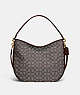 COACH®,SOFT TABBY HOBO IN SIGNATURE JACQUARD,Jacquard/Smooth Leather,Large,Brass/Oak Maple,Front View