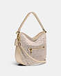 COACH®,SOFT TABBY HOBO IN SIGNATURE JACQUARD,Jacquard/Smooth Leather,Large,Brass/Stone Ivory,Angle View
