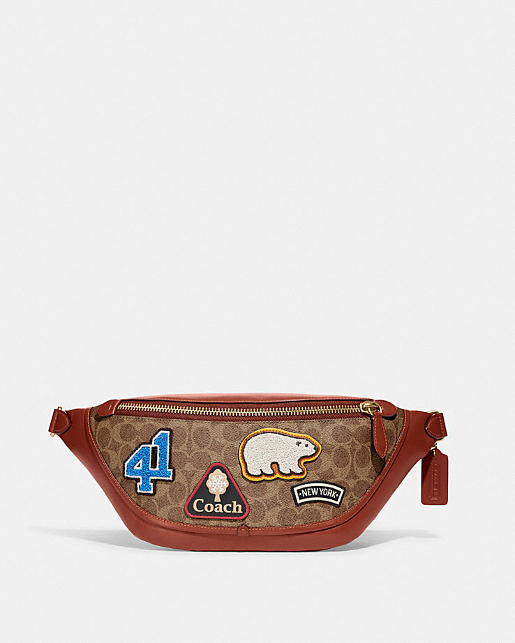 League Belt Bag In Signature Canvas With Patches