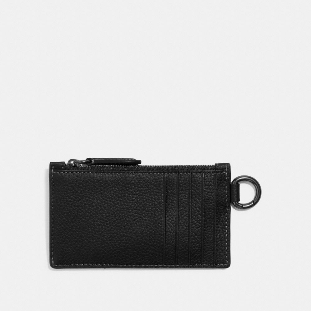 Coach Zip Card Case In Black