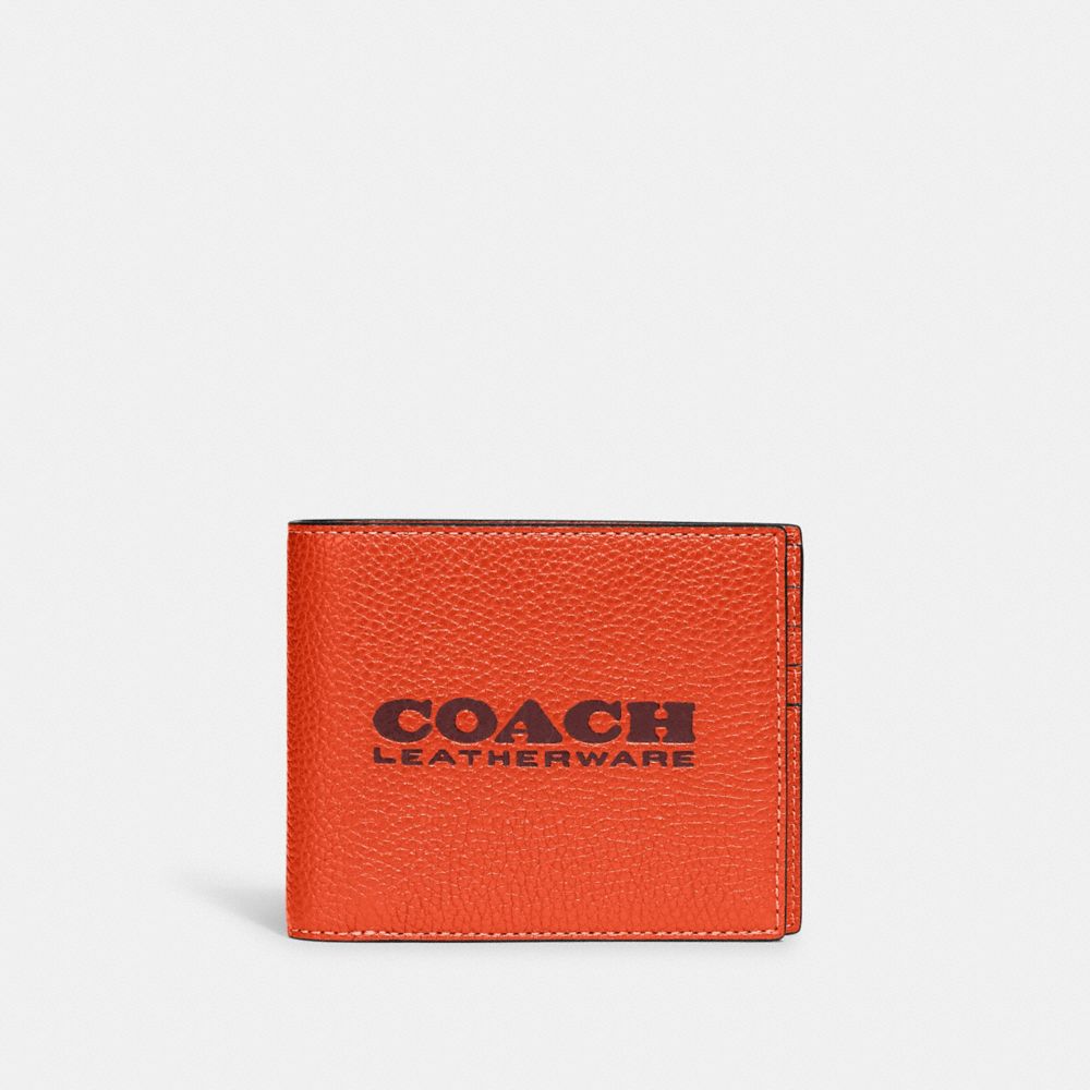 Coach 3-in-1 Wallet In Red Orange/wine