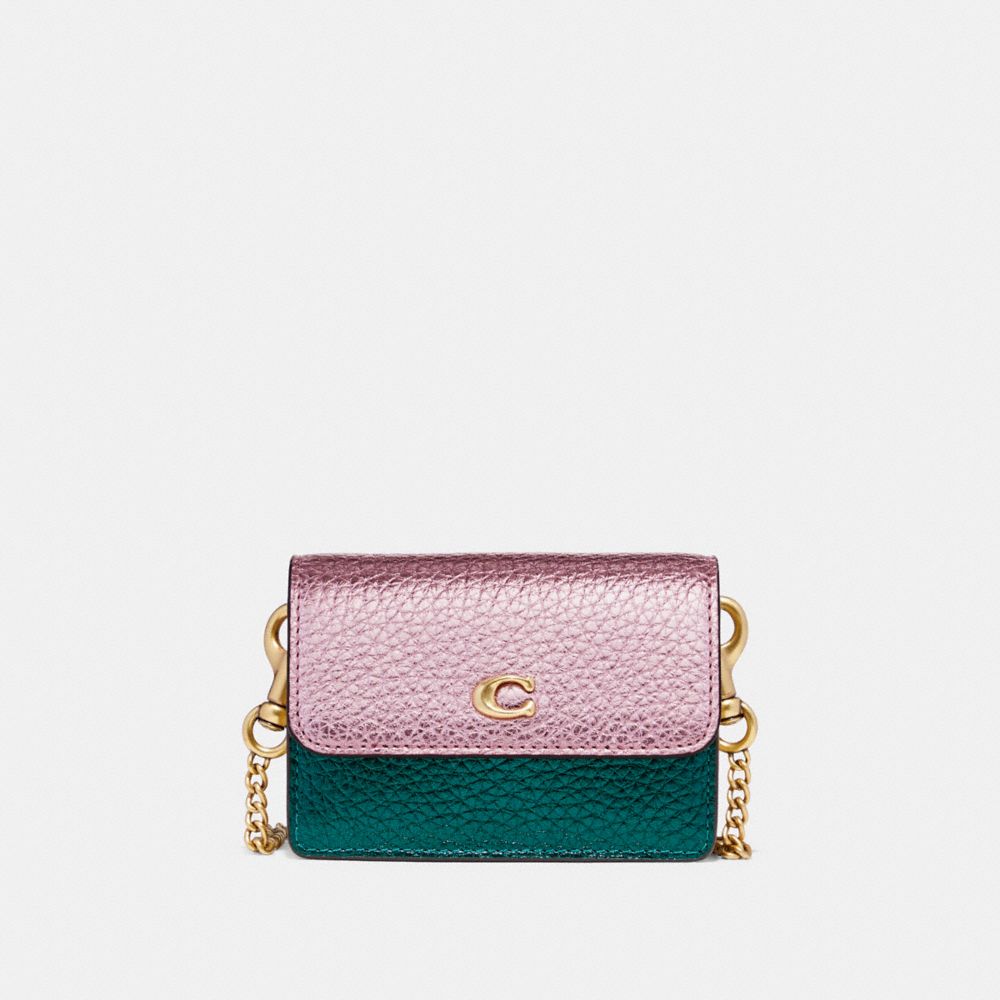 COACH® | Half Flap Card Case In Colorblock