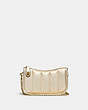 COACH®,SWINGER 20 WITH QUILTING,Smooth Leather,Mini,Brass/Metallic Soft Gold,Front View