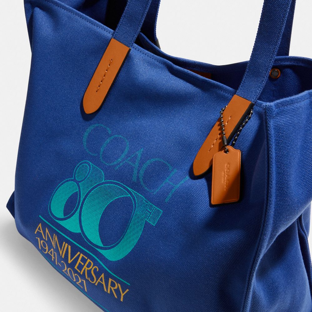 COACH 80TH ANNIVERSARY 100 PERCENT RECYCLED CANVAS TOTE 42