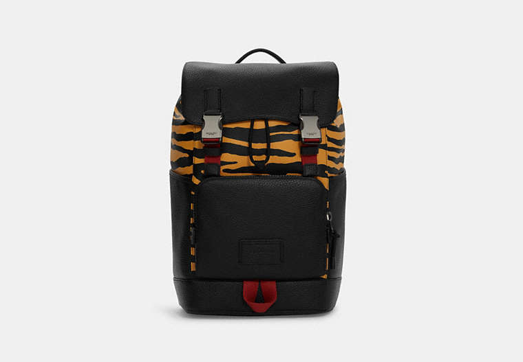 Track Backpack With Tiger Print