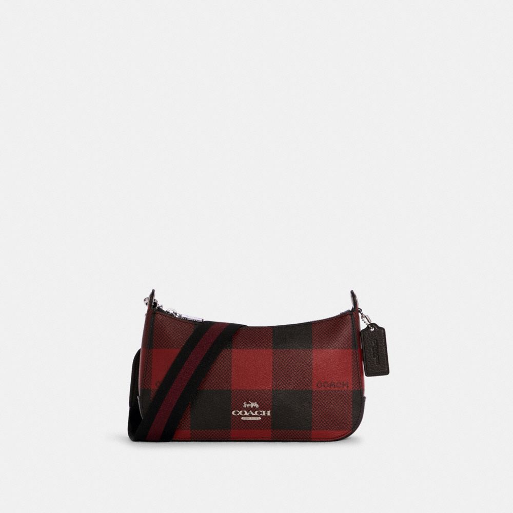 COACH® | Jes Baguette With Buffalo Plaid Print