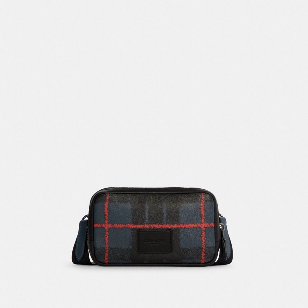 COACH® Carrier Phone Crossbody With Window Pane Plaid Print