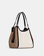 COACH®,KRISTY SHOULDER BAG IN COLORBLOCK,Smooth Leather,Large,Gold/Chalk Multi,Angle View