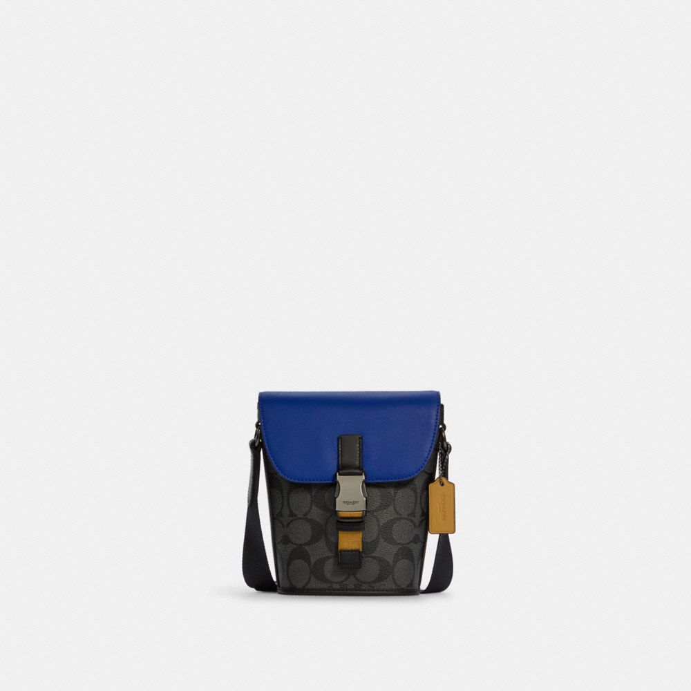 track small flap crossbody in signature canvas