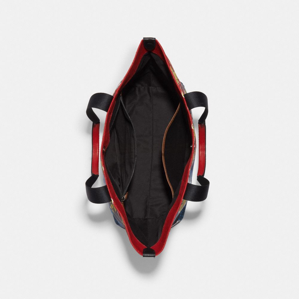 COACH®,Disney Mickey Mouse X Keith Haring Tote Bag 38,,Inside View,Top View