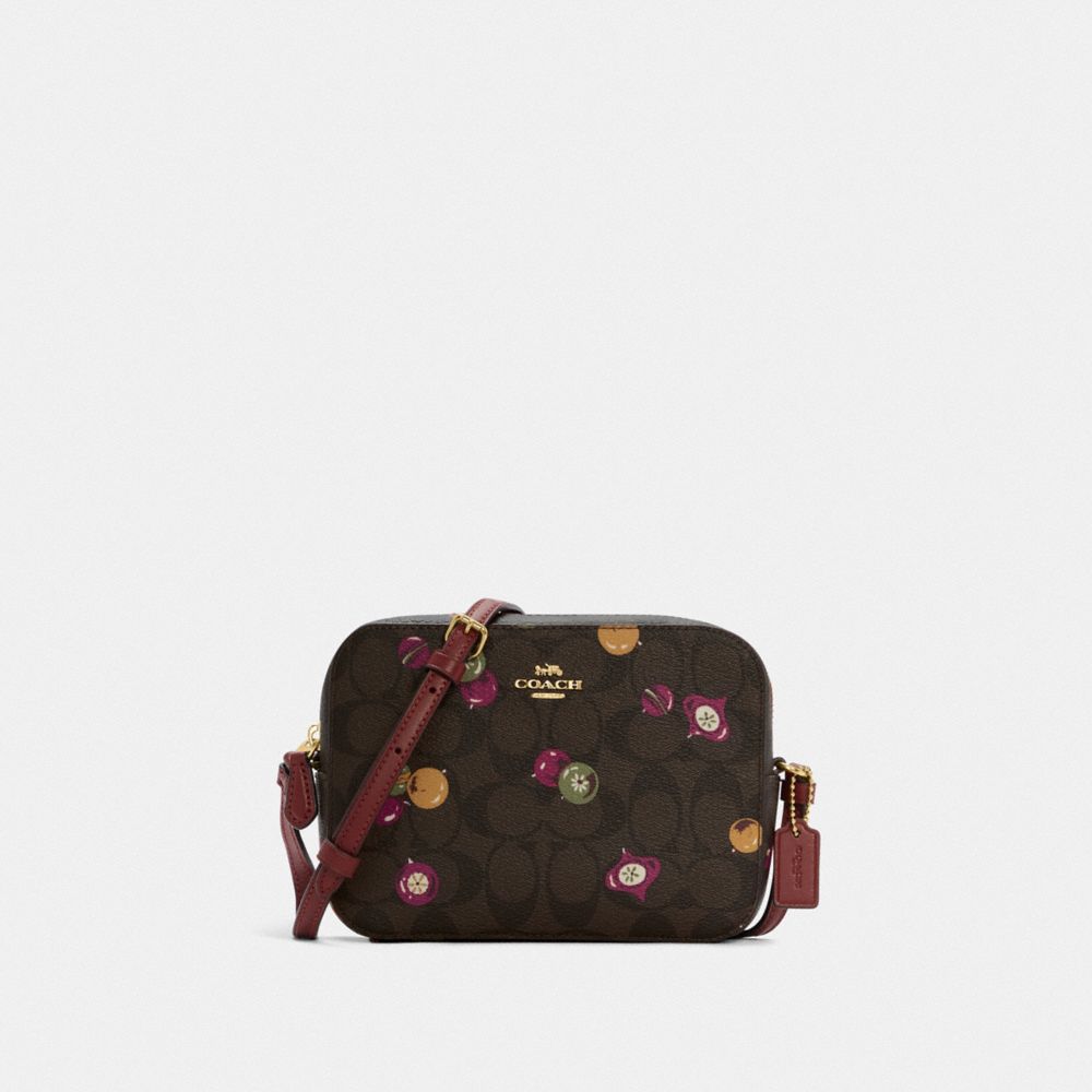 COACH® Outlet | Mini Camera Bag In Signature Canvas With Ornament Print