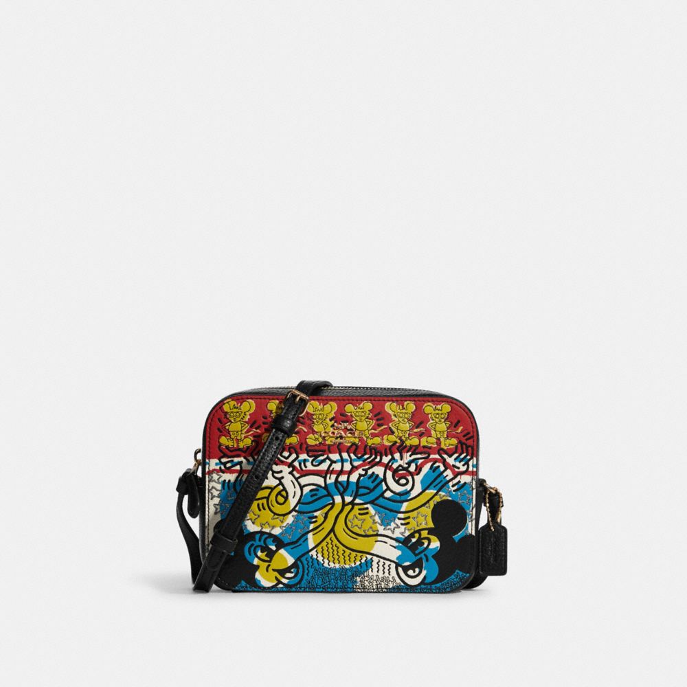 COACH®,Disney Mickey Mouse X Keith Haring Mini Camera Bag,,Front View