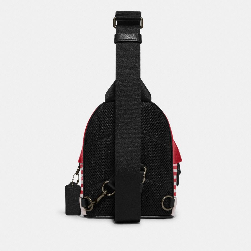 COACH®,Disney Mickey Mouse X Keith Haring Small West Backpack Crossbody,,Back View