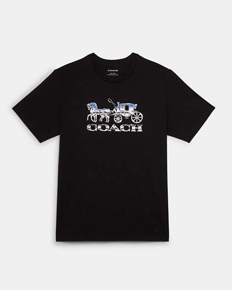 Horse And Carriage Metallic T Shirt