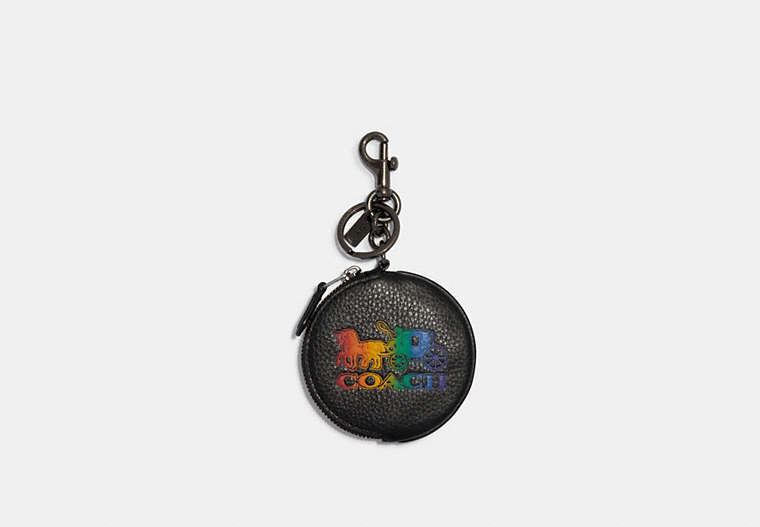Circular Coin Pouch With Horse And Carriage image number 0