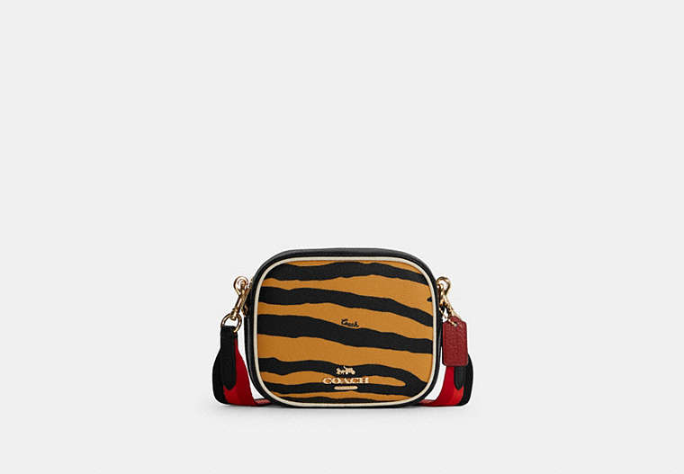 Mini Dempsey Camera Bag With Tiger Print
