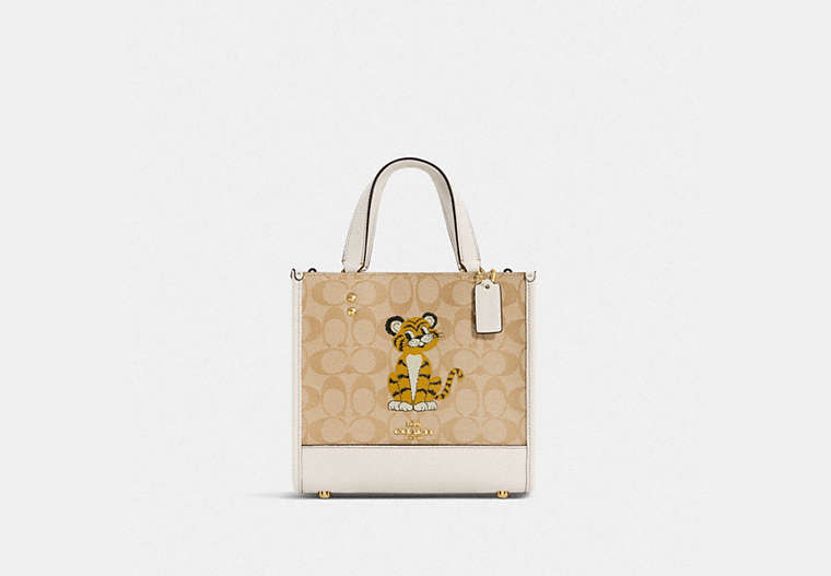 COACH Dempsey Tote 22 In Signature Canvas With Tiger