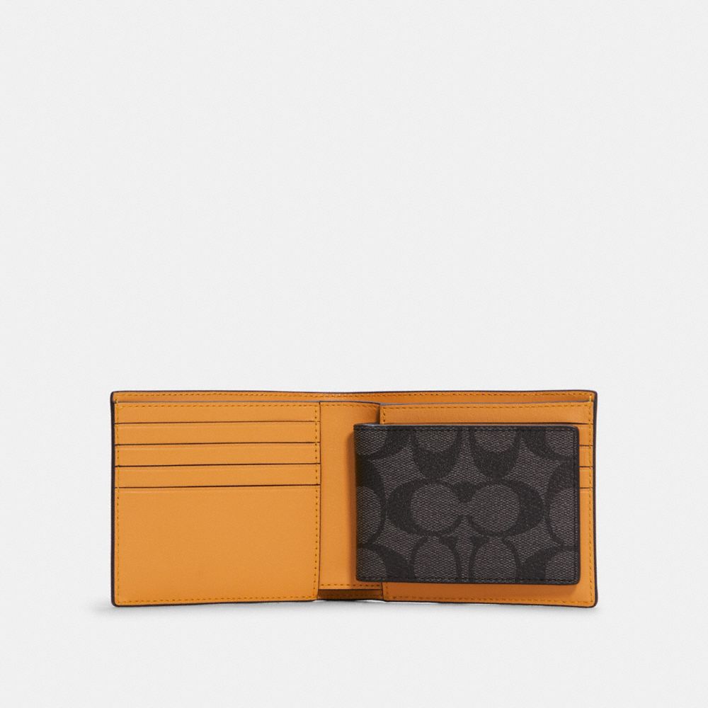 coach 3 in 1 wallet in colorblock