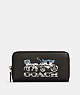 COACH®,ACCORDION WALLET WITH HORSE AND CARRIAGE,QB/Black/Gunmetal,Front View