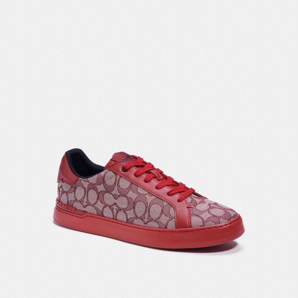 clip low top sneaker with coach print