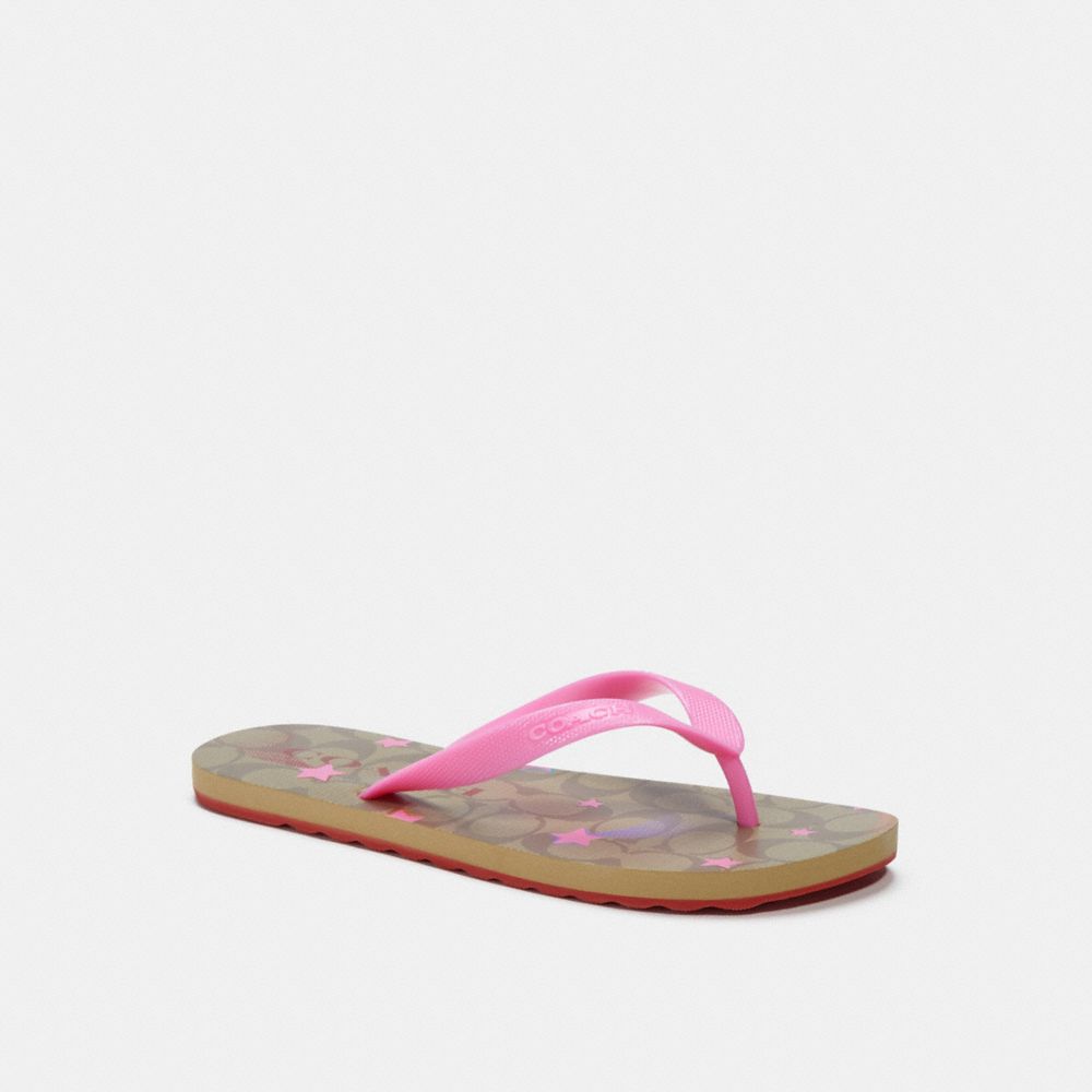 zak flip flop with floral print