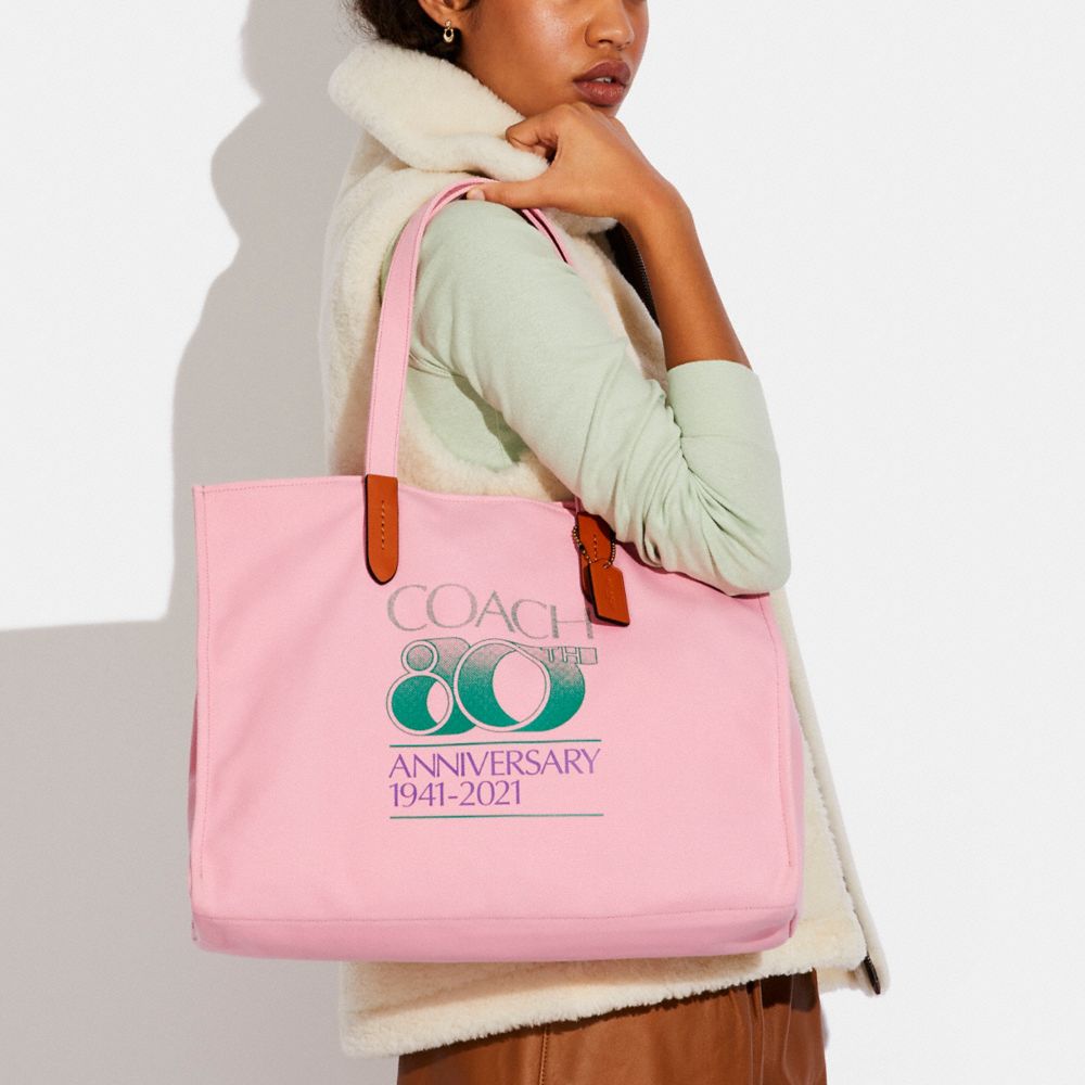 COACH® | 80 Th Anniversary 100 Percent Recycled Canvas Tote 42