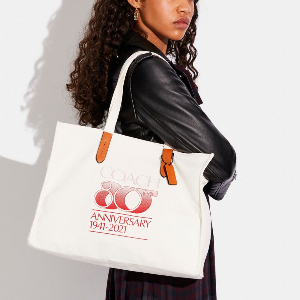 COACH® | 80 Th Anniversary 100 Percent Recycled Canvas Tote 42