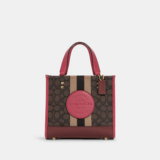 COACH® | Dempsey Tote 22 In Signature Jacquard With Stripe And 