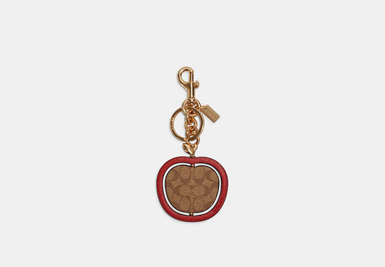 Spinning Apple Bag Charm In Signature Canvas image number 0