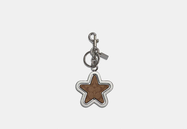 Spinning Star Bag Charm In Signature Canvas image number 0