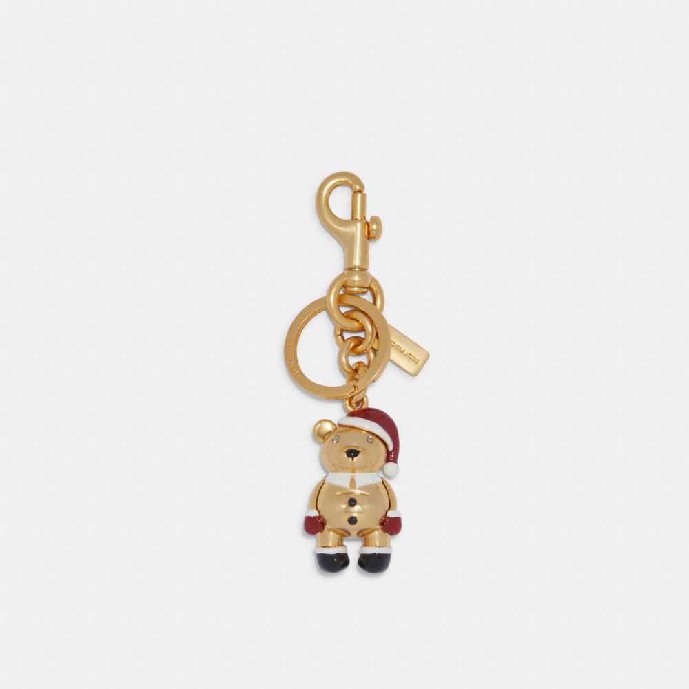 COACH® Santa Bear Bag Charm