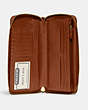 COACH®,CONTINENTAL WALLET,Crossgrain Leather,Mini,Brass/1941 Saddle,Inside View,Top View