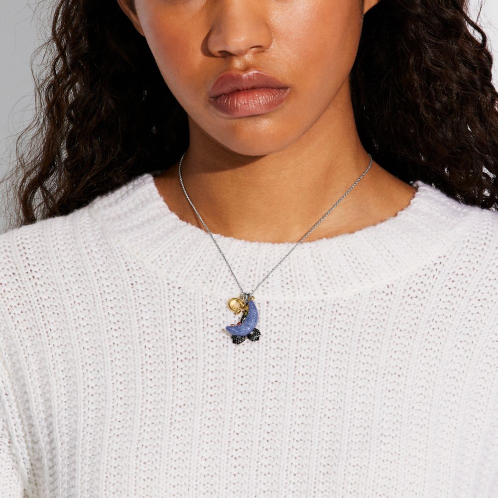 COACH® | Jet Flower Charm Necklace