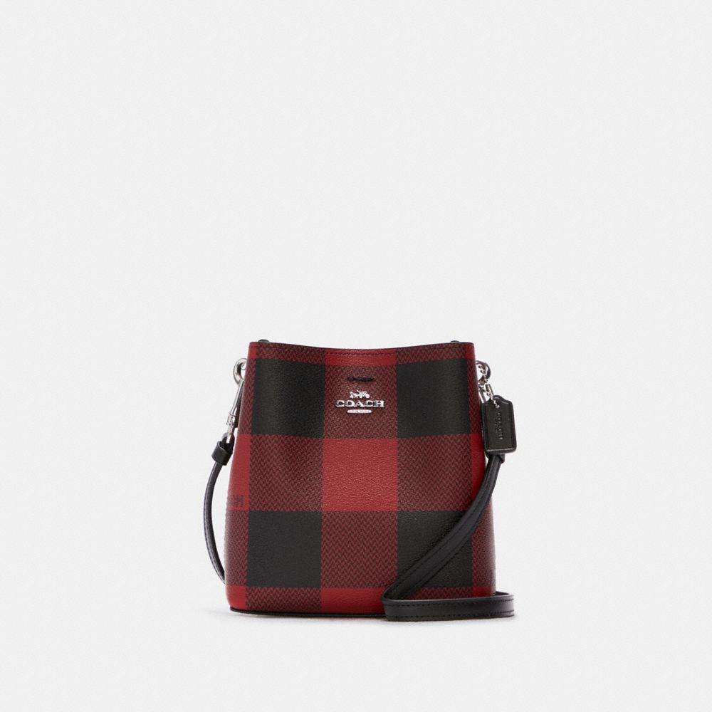 COACH® | Mini Town Bucket Bag With Buffalo Plaid Print