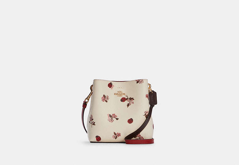 Mini Town Bucket Bag With Ladybug Floral Print image number 0