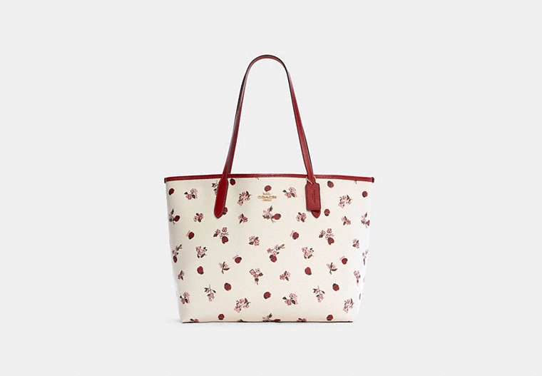City Tote With Ladybug Floral Print