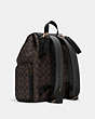 COACH®,BABY BACKPACK IN SIGNATURE CANVAS,Signature Coated Canvas,Large,Travel,Gold/Brown Black,Angle View