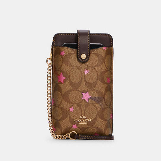 COACH® | North/South Phone Crossbody In Signature Canvas With Disco Star  Print