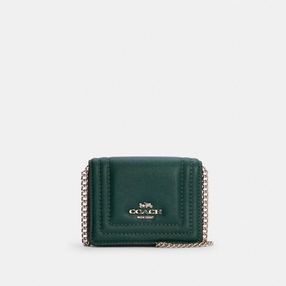 COACH® Outlet Mini Wallet On A Chain With Border Quilting