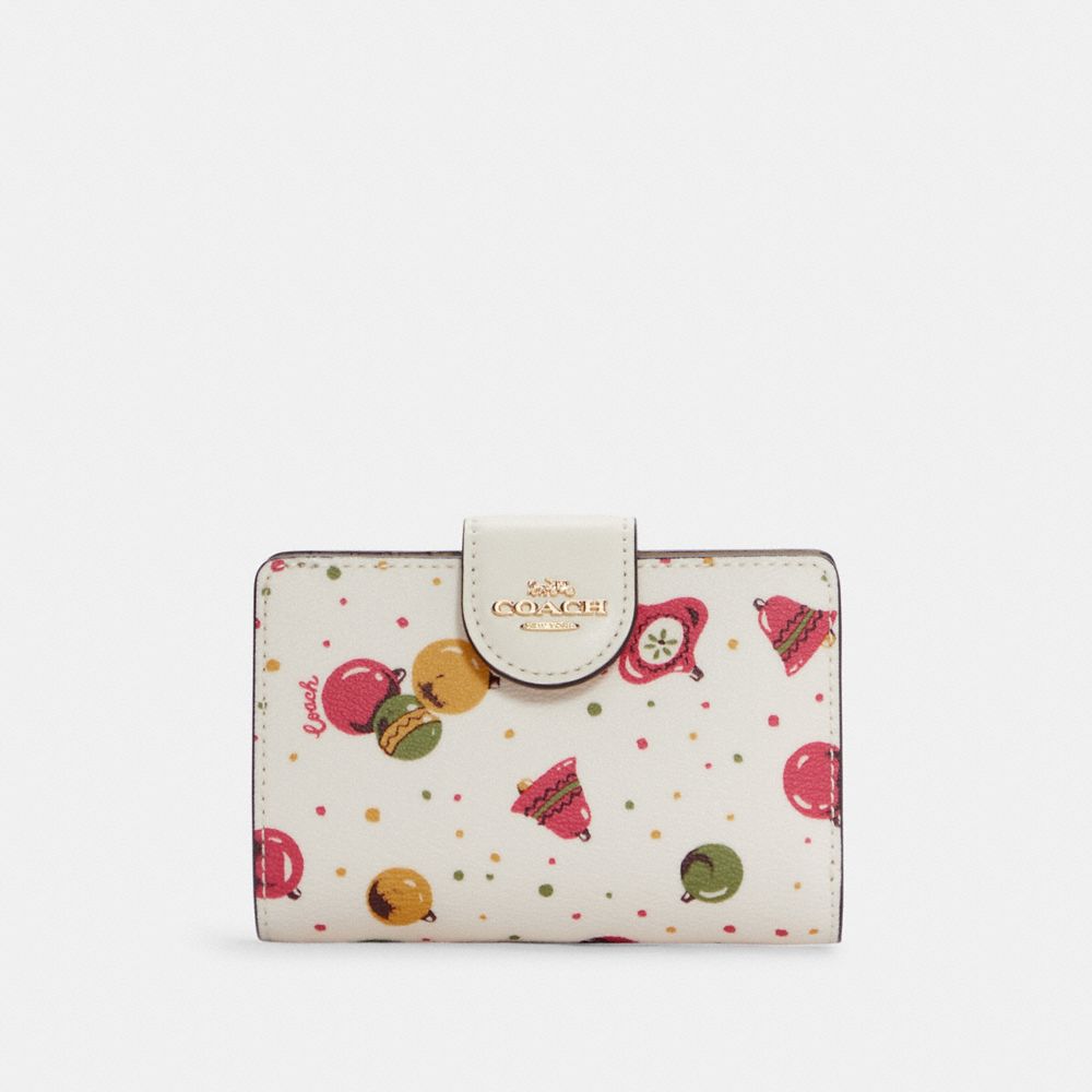COACH®  Medium Corner Zip Wallet With Ornament Print