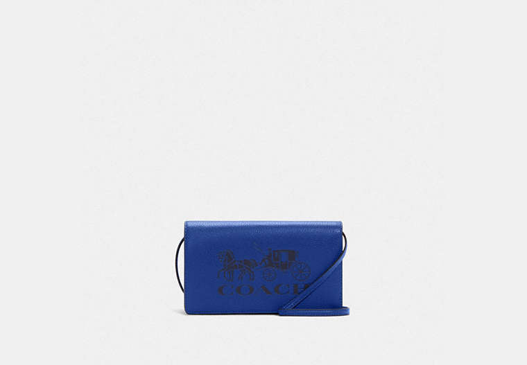 Anna Foldover Clutch Crossbody With Horse And Carriage image number 0