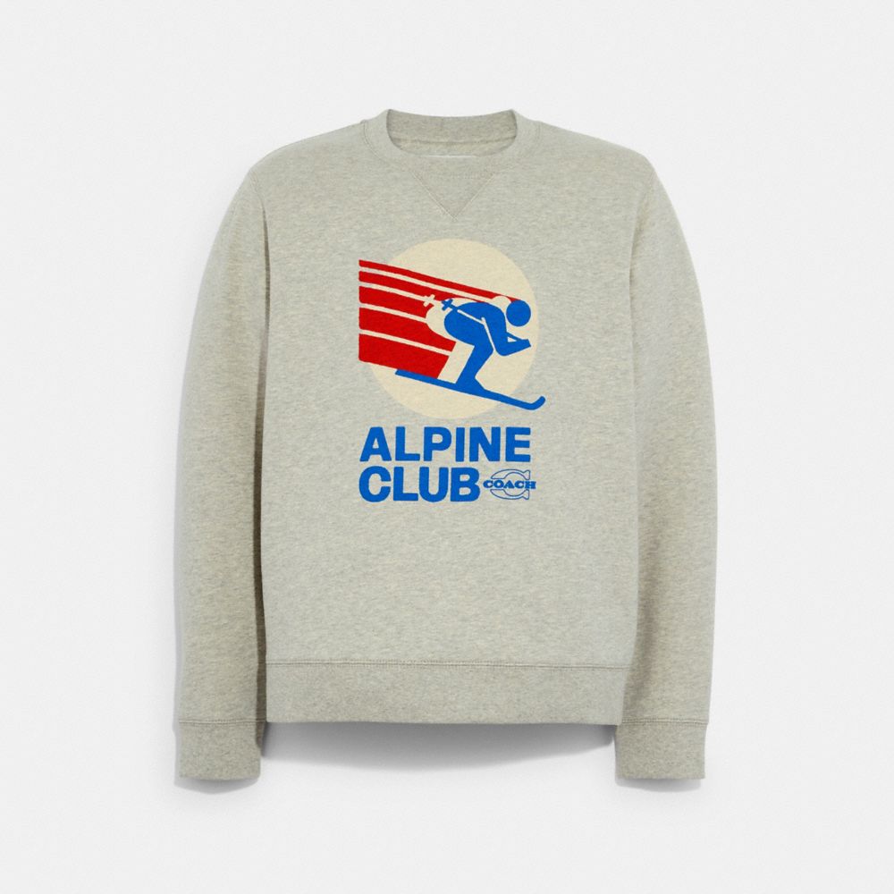 COACH OUTLET® Ski Alpine Club Graphic Crewneck Sweatshirt In Organic