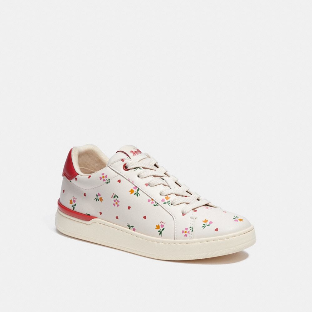 clip low top sneaker with coach print